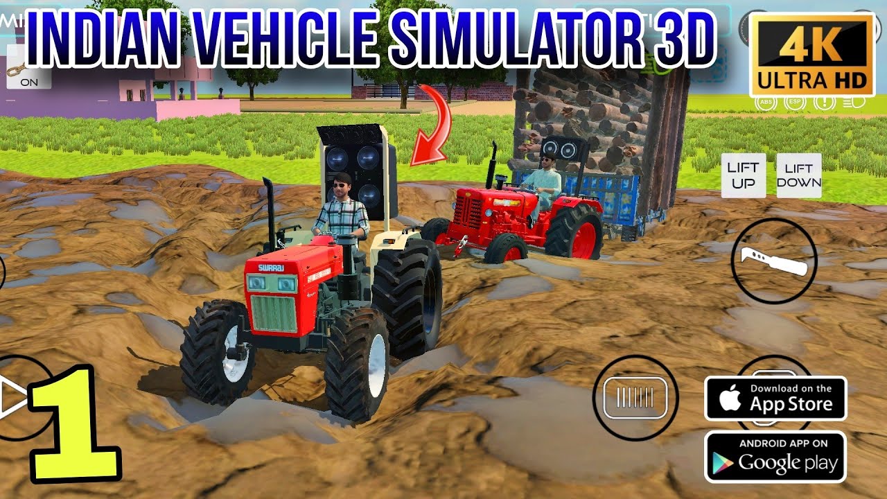 Swaraj tractor rescue Mahindra tractor 😱🤯||indian vehicle simulator 3d New update gameplay video...🤠