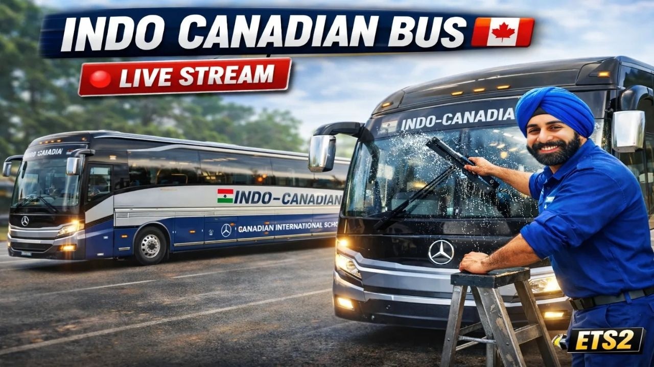 🔴 LIVE | INDO CANADIAN BUS 🚍 Super High Deck Mercedes | ETS2 Luxury Bus Drive |