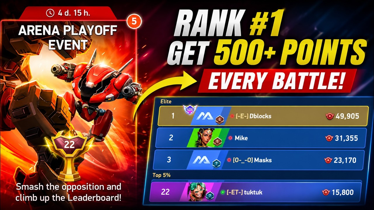 99% PLAYERS ARE DOING THIS EVENT WRONG! 😱 GET TOP 3 & FREE ACOINS! 💰🔥| Mech Arena