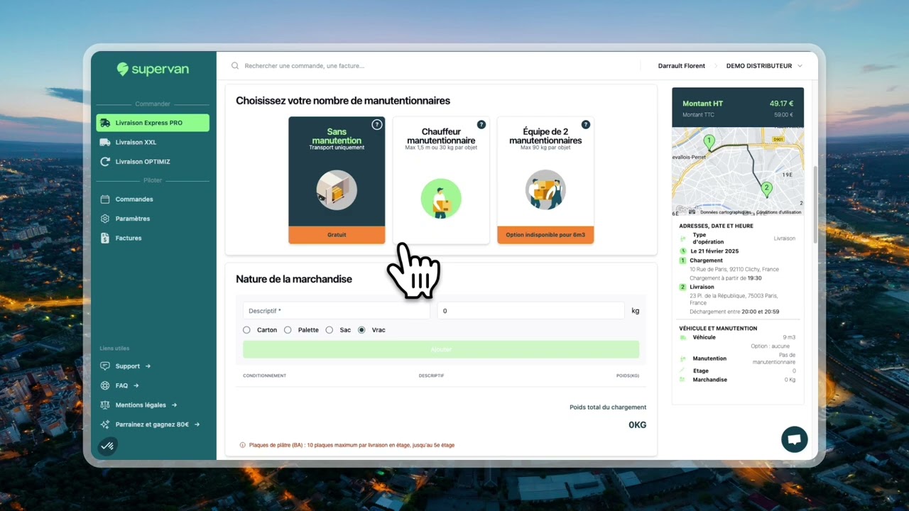 Compte PRO v2 Distributeurs : Comment commander une livraison Express PRO ?