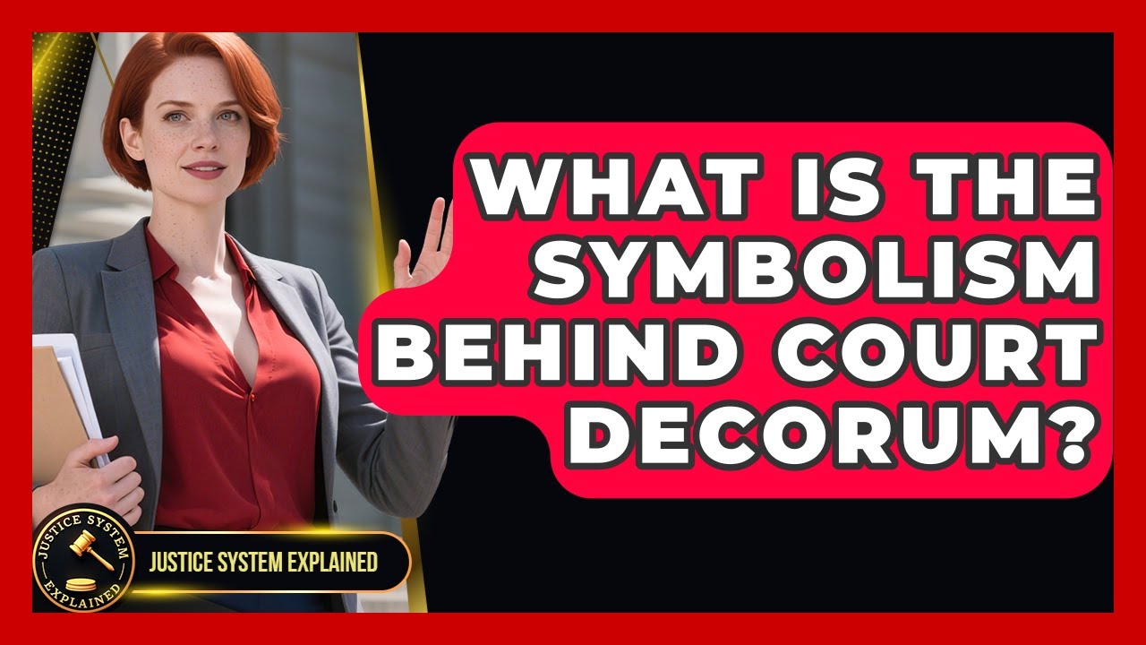 What Is The Symbolism Behind Court Decorum? - Justice System Explained