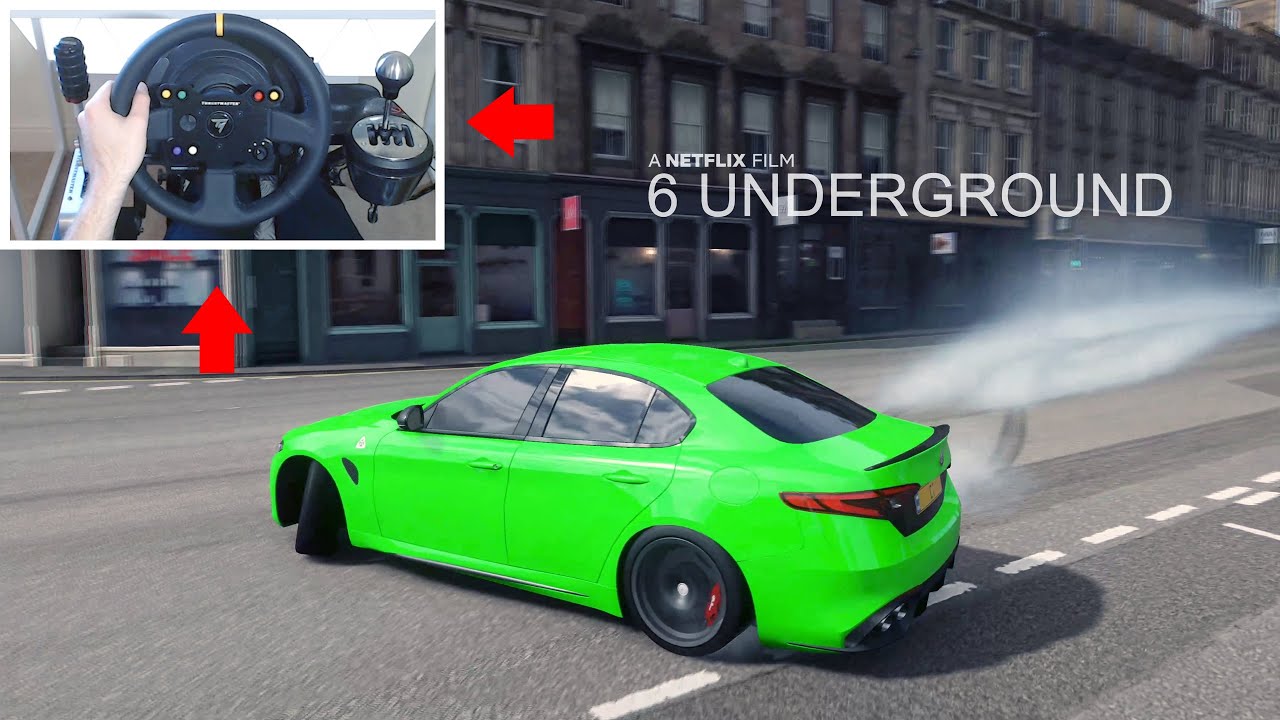Driving Scene from 6 Underground (Netflix) in Forza Horizon 4! (Steering Wheel + Pedals Gameplay!)