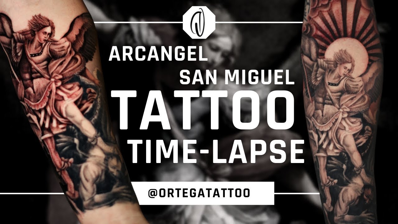 ARCANGEL SAN MIGUEL TATTOO BLACK AND GREY | TIME-LAPSE #011