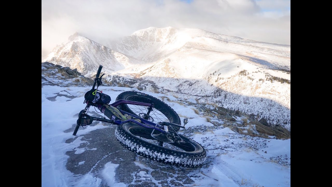 Attempting to summit 14,265 foot Mt. Evans on my FAT BIKE in the middle of WINTER!!