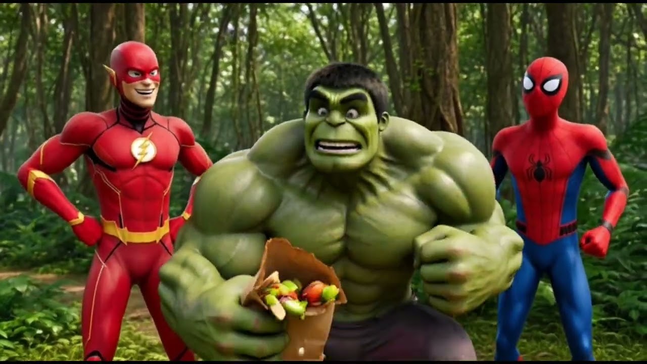 Spider-man 🕷 Flash ⚡️ and Hulk Rescue mission 
