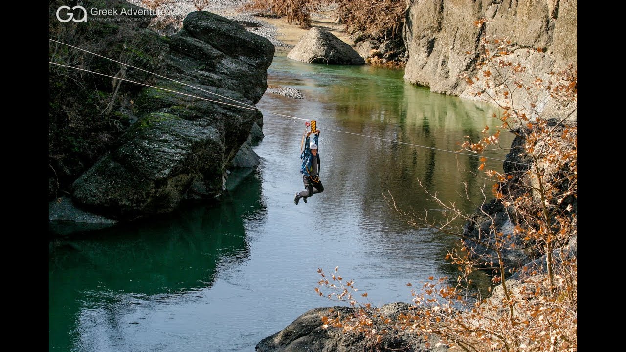 Zip -line (Flying-fox) over Venetikos River in Grevena