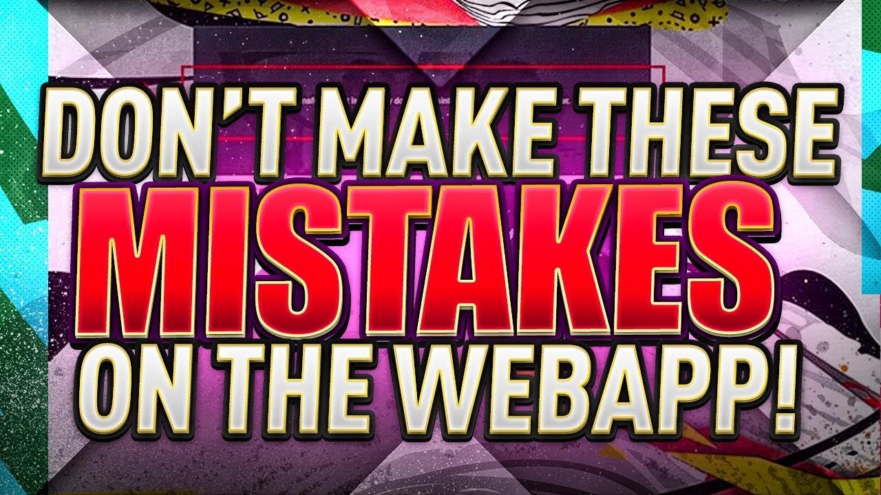 DON'T MAKE THESE MISTAKES ON THE FIFA 20 WEB APP!! FIFA 20 Ultimate Team