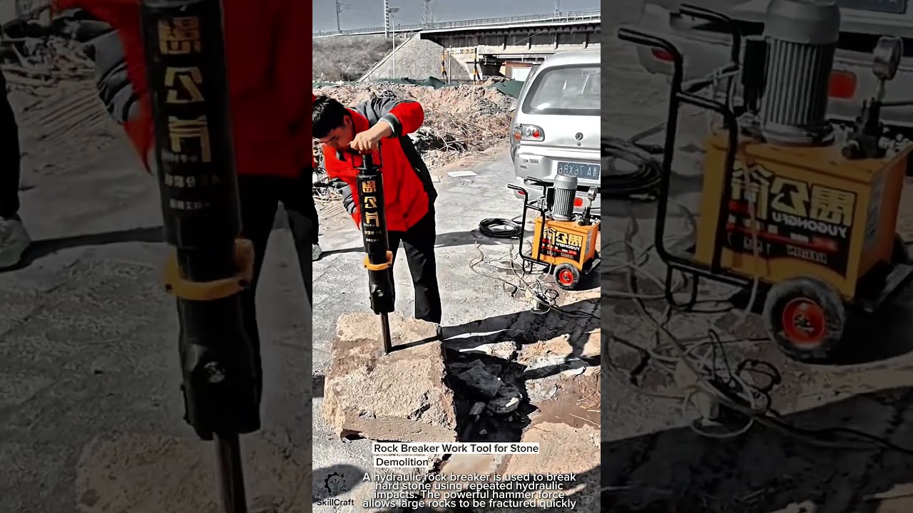 Rock Breaker Work Tool for Stone Demolition #worktool