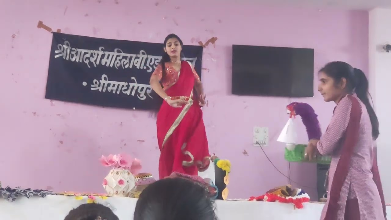 Beautiful saraswati vandana Dance at Shri Adarsh Mahila B.Ed College ✨❤️#viral 