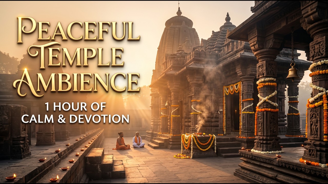 Peaceful Temple Ambience 🛕✨ | 1 Hour Sacred Temple Sounds for Meditation, Prayer & Relaxation #peace