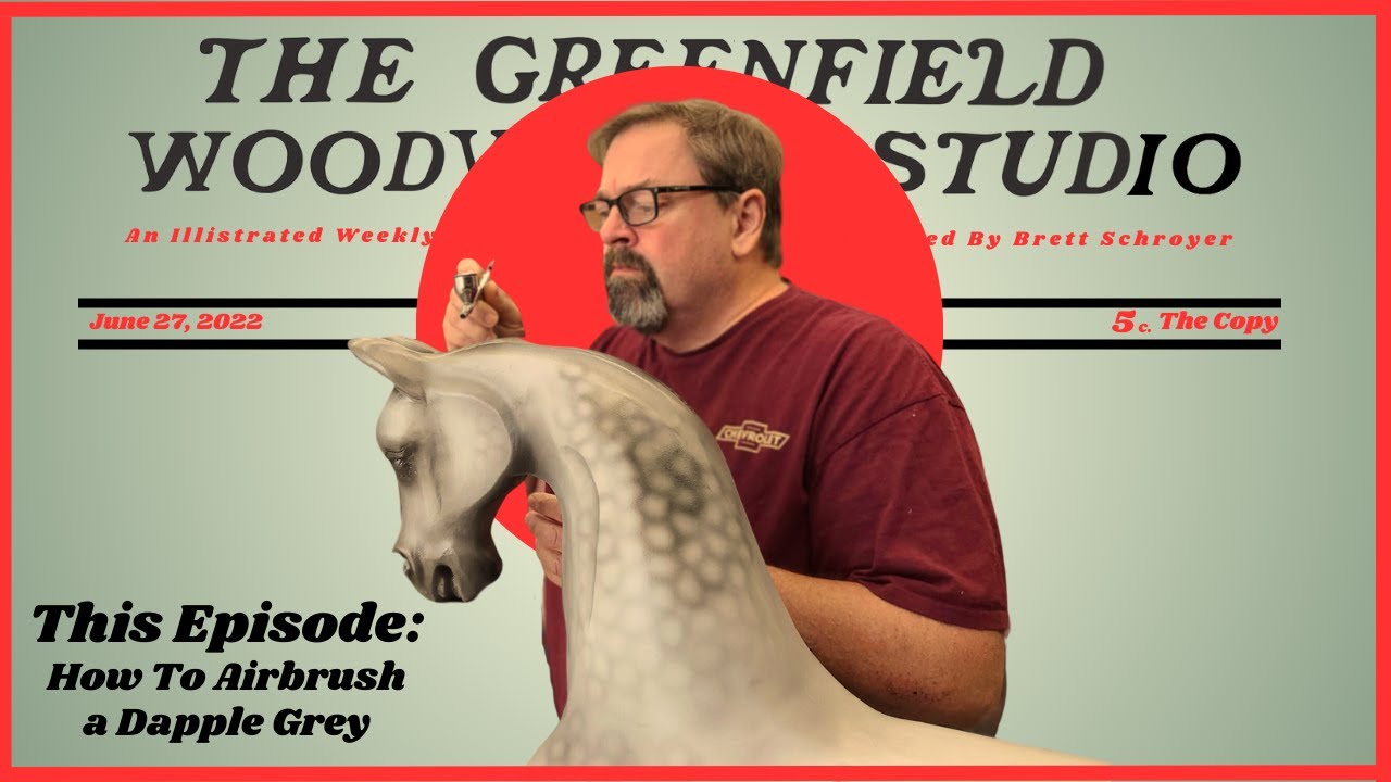 How To Airbrush A Dapple Grey Rocking Horse.