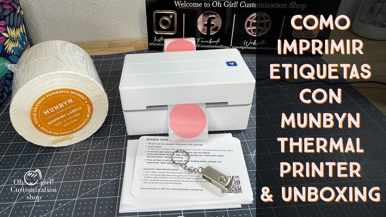 Como imprimir etiquetas con MUNBYN Thermal Printer & UNBOXING