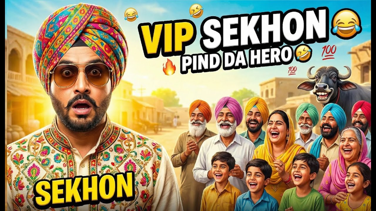 VIP Sekhon 😂 | Pind Da Hero | Punjabi Comedy | Pind Ch VIP Aaya 🤣 | Sekhon Full Comedy | Full Comedy