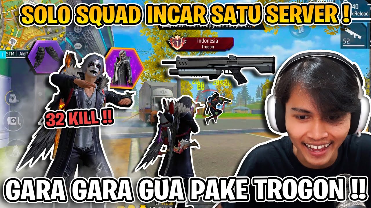 I PLAYED SOLO SQUAD WITH DOUBLE TROGON WEAPONS!! I GOT UP TO 32 KILLS ON THE ENEMIES!!
