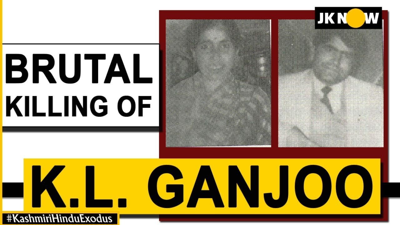 1990, Barbaric Killing of Kashmiri Hindu KL Ganjoo.    #KashmiriHinduExodus