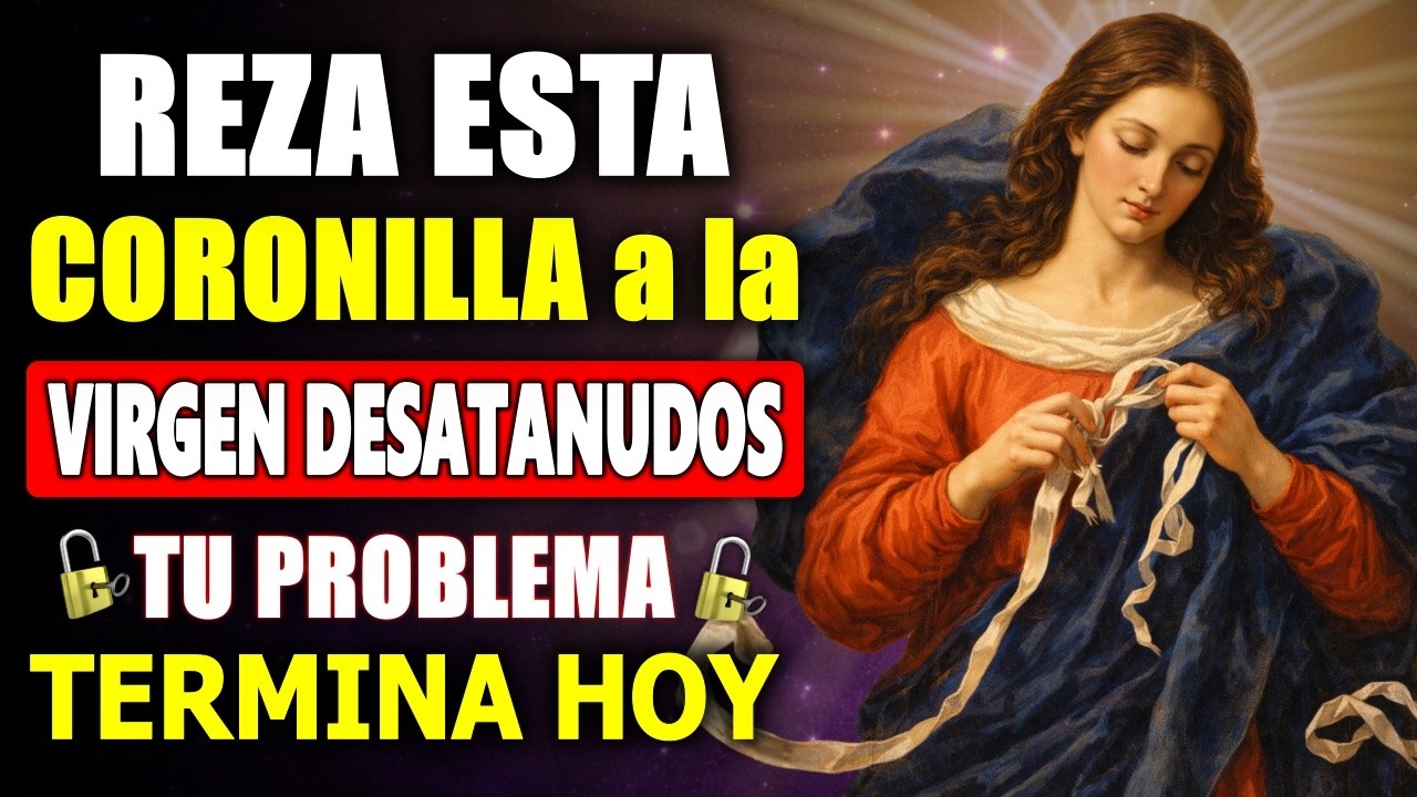 TU PROBLEMA TERMINA HOY 🙌 CORONILLA A LA VIRGEN DESATANUDOS 💗 QUE DESATA NUDOS IMPOSIBLES EN MINUTOS