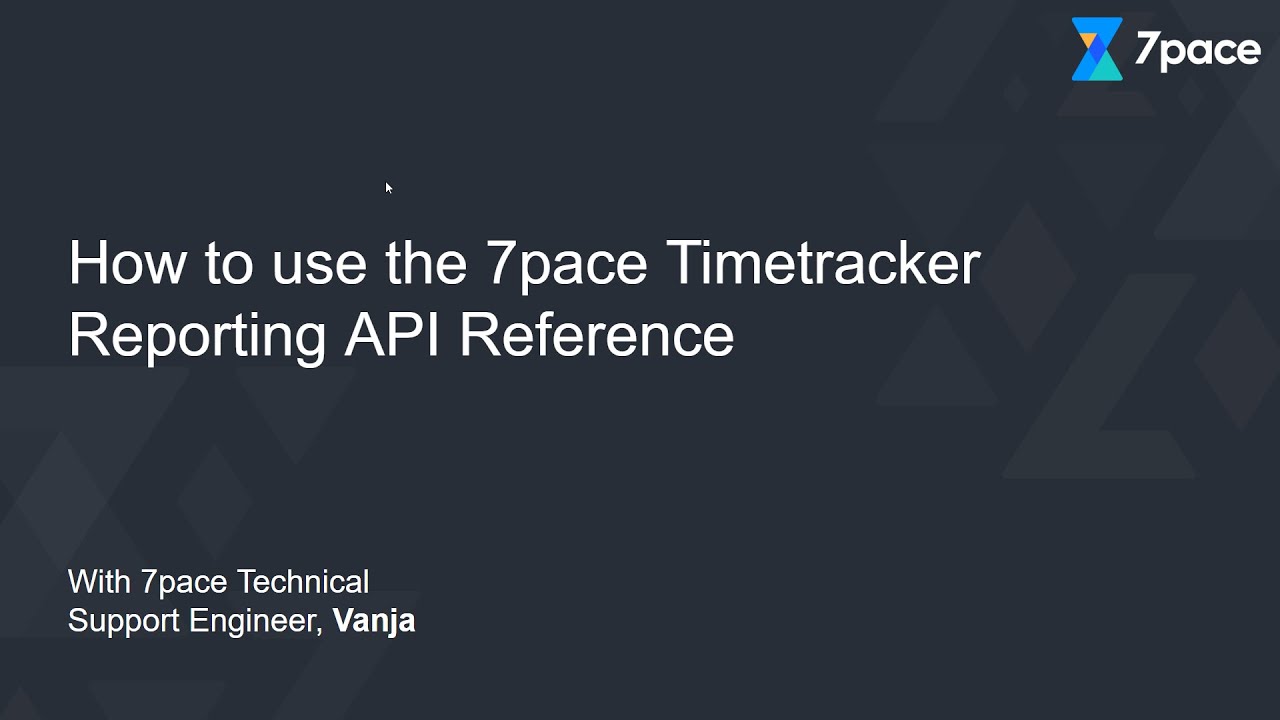 How to use the 7pace Timetracker extension for Azure DevOps API Reference