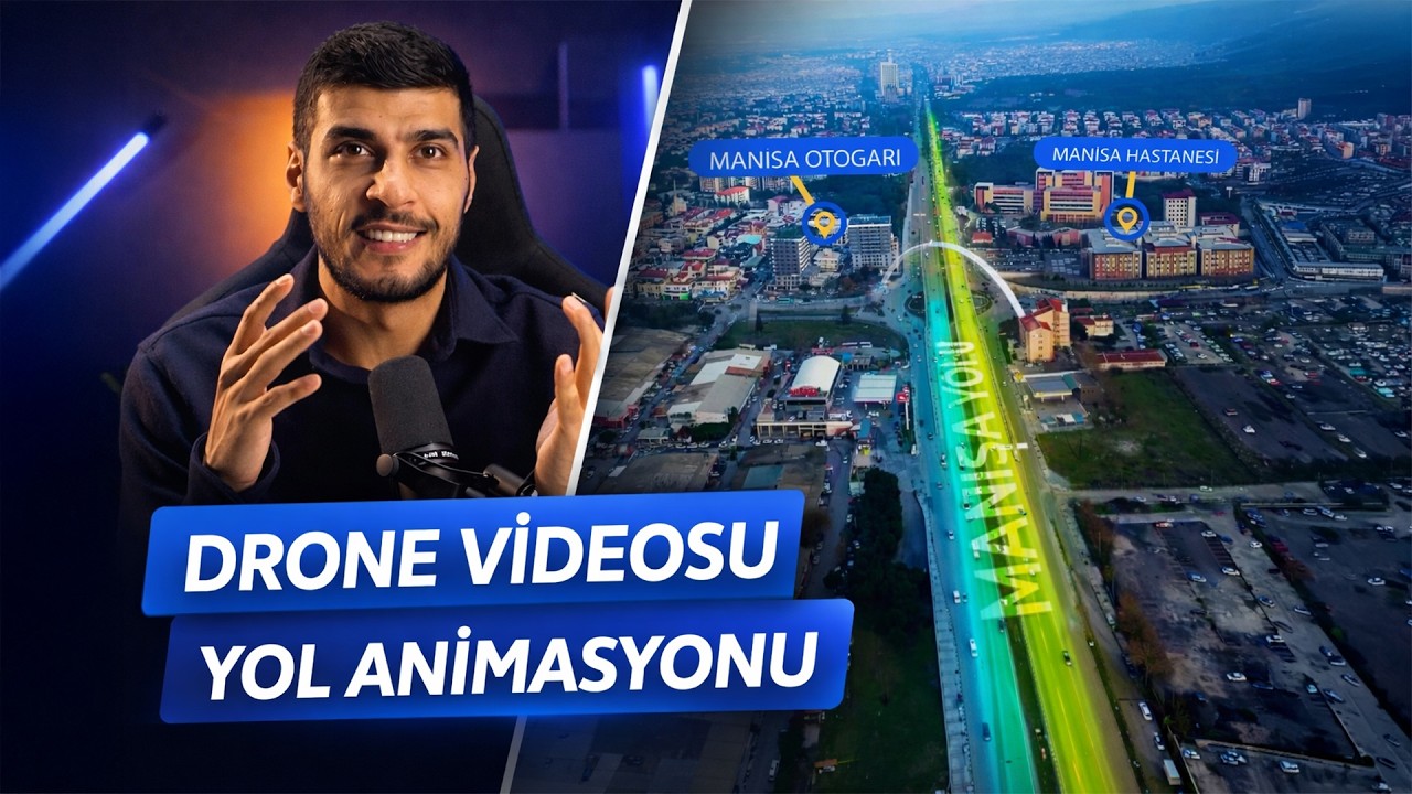 DRONE VİDEONA LOKASYON EKLE! l AFTER EFFECTS