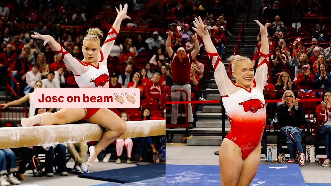 Joscelyn Roberson stuns with 9.950 beam routine for Arkansas Gymnastics 2026