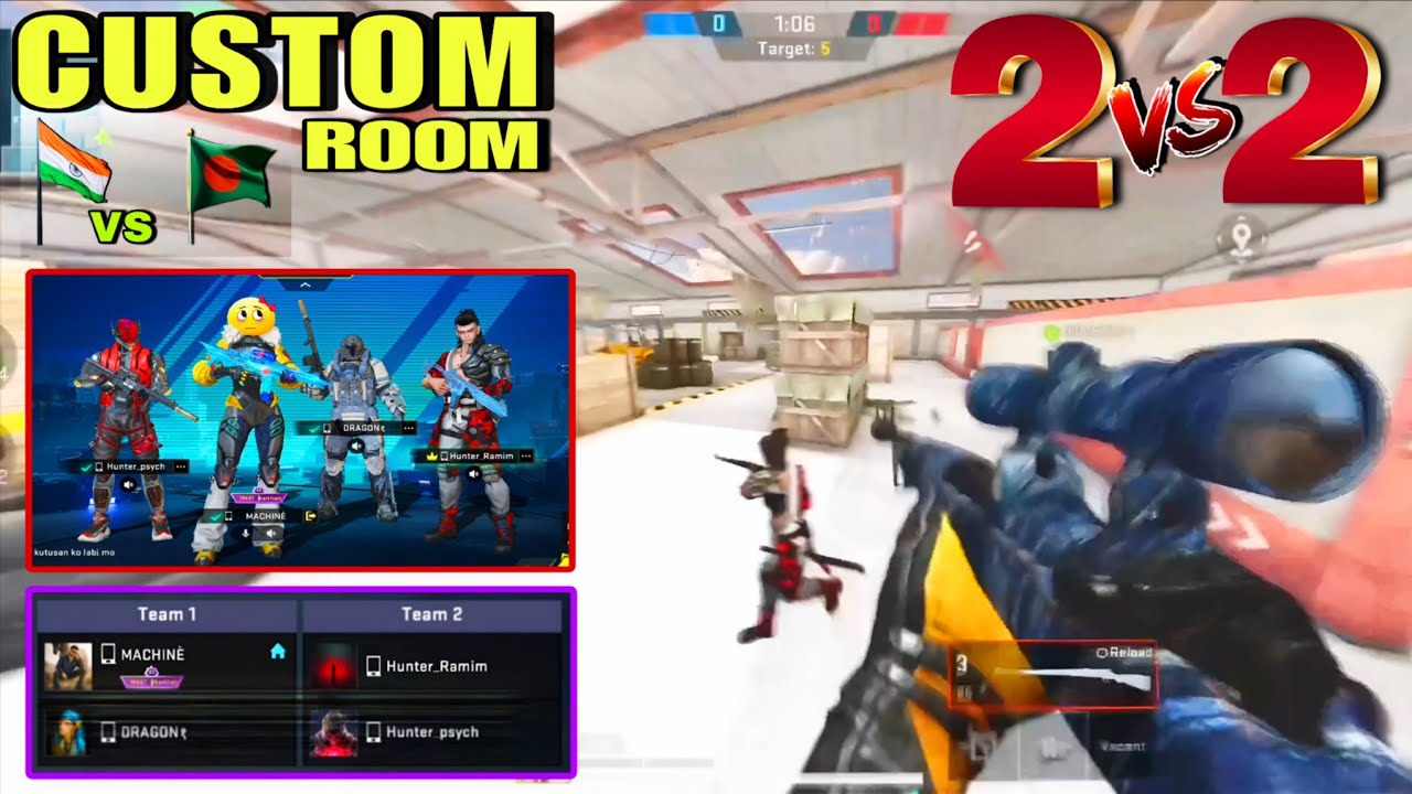 The Ultimate 2v2 Custom Room Challenge: India vs Bangladesh!#bloodstrike