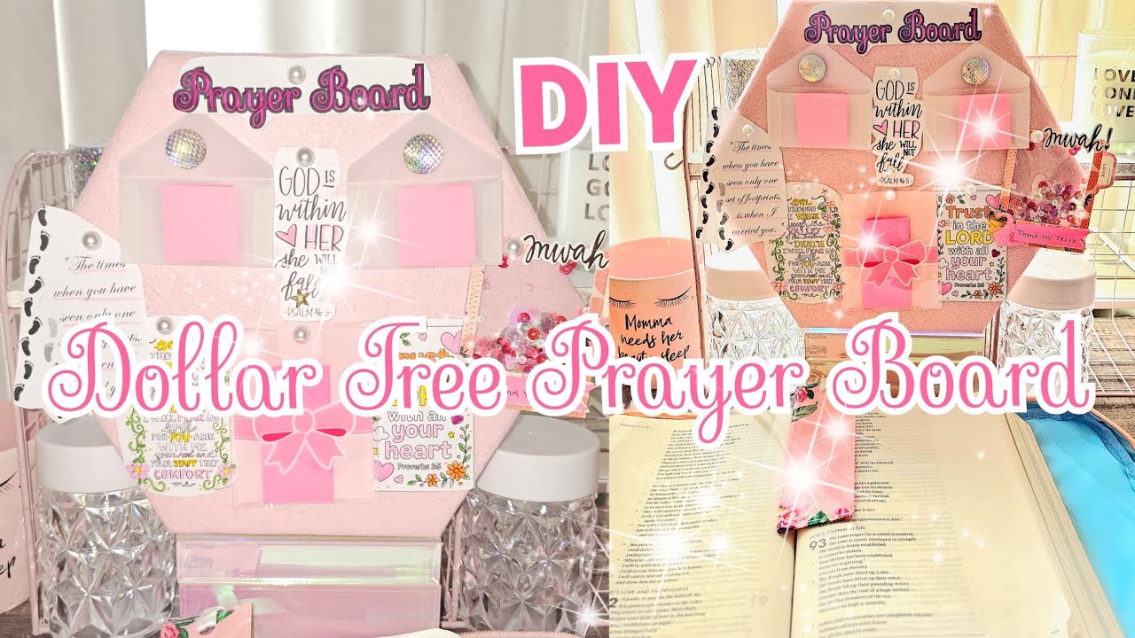 🎀 Dollar Tree Prayer Board DIY #prayerboard #dollartreediy 