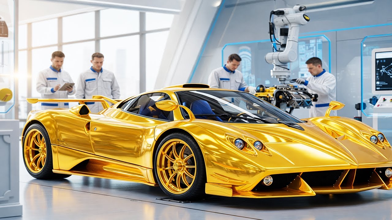 The Pagani Zonda HP Barchetta $15M Hypercar... Recreated in 24k Gold