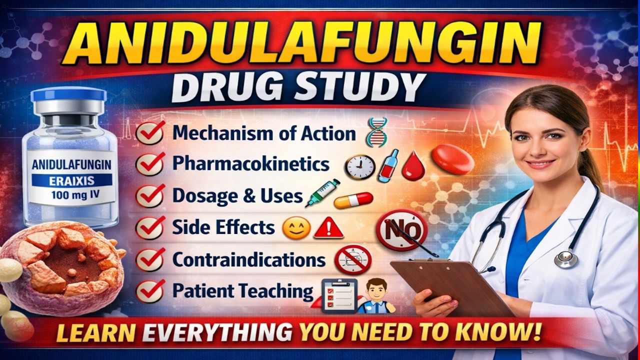 ANIDULAFUNGIN - Generic Name, Drug class, Brande Name ,Precautions, How to use,  Side Effects