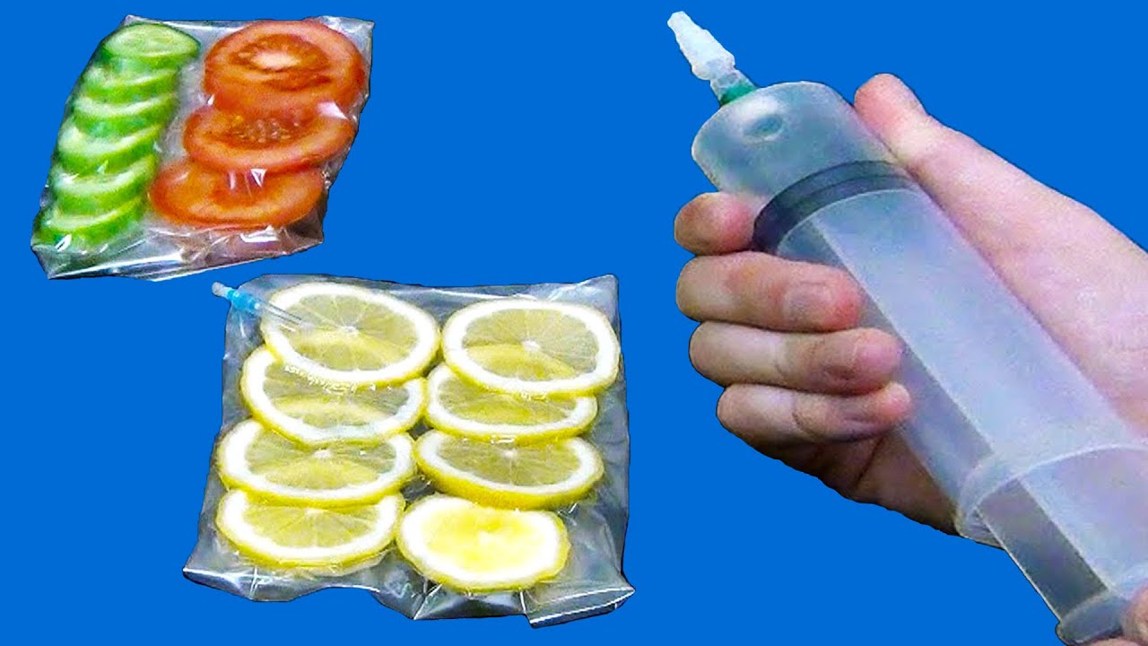 Bir şırıngadan vakum pompası nasıl yapılır - Mutfak için vakum makinesi yapımı