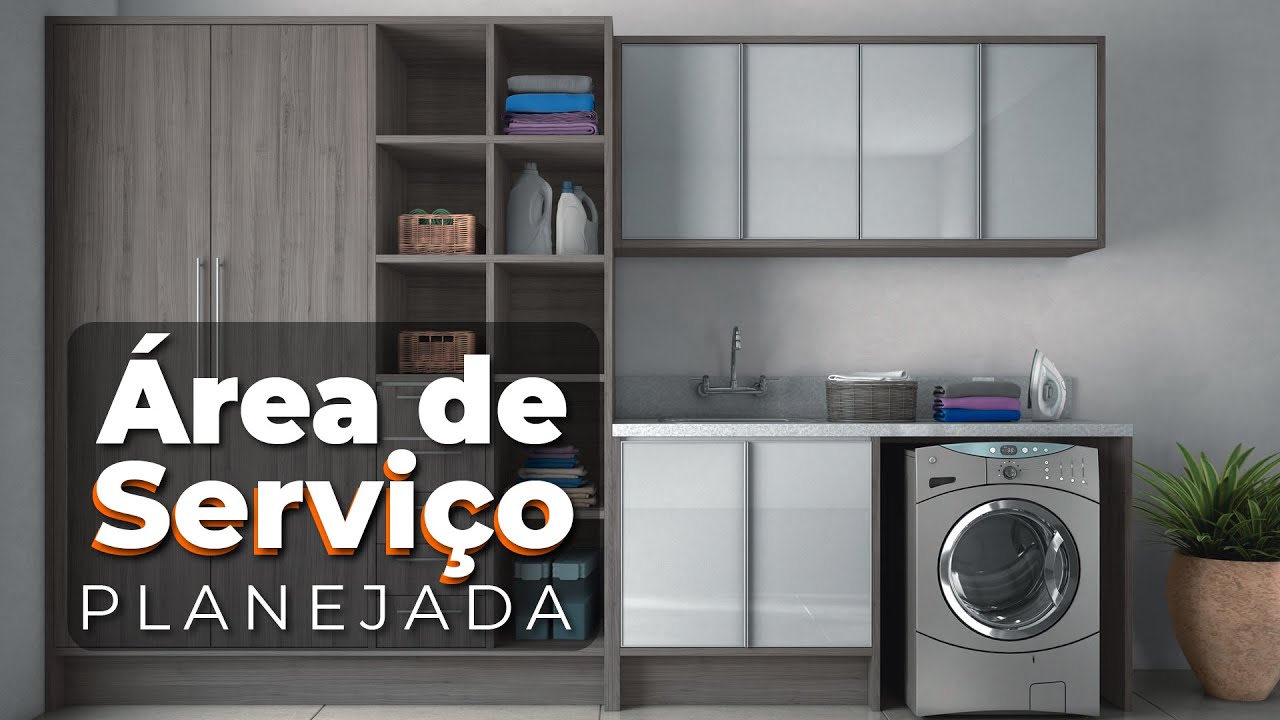 Já pensou em ter uma lavanderia planejada, veja nesse vídeo varias inspirações de área de serviço.