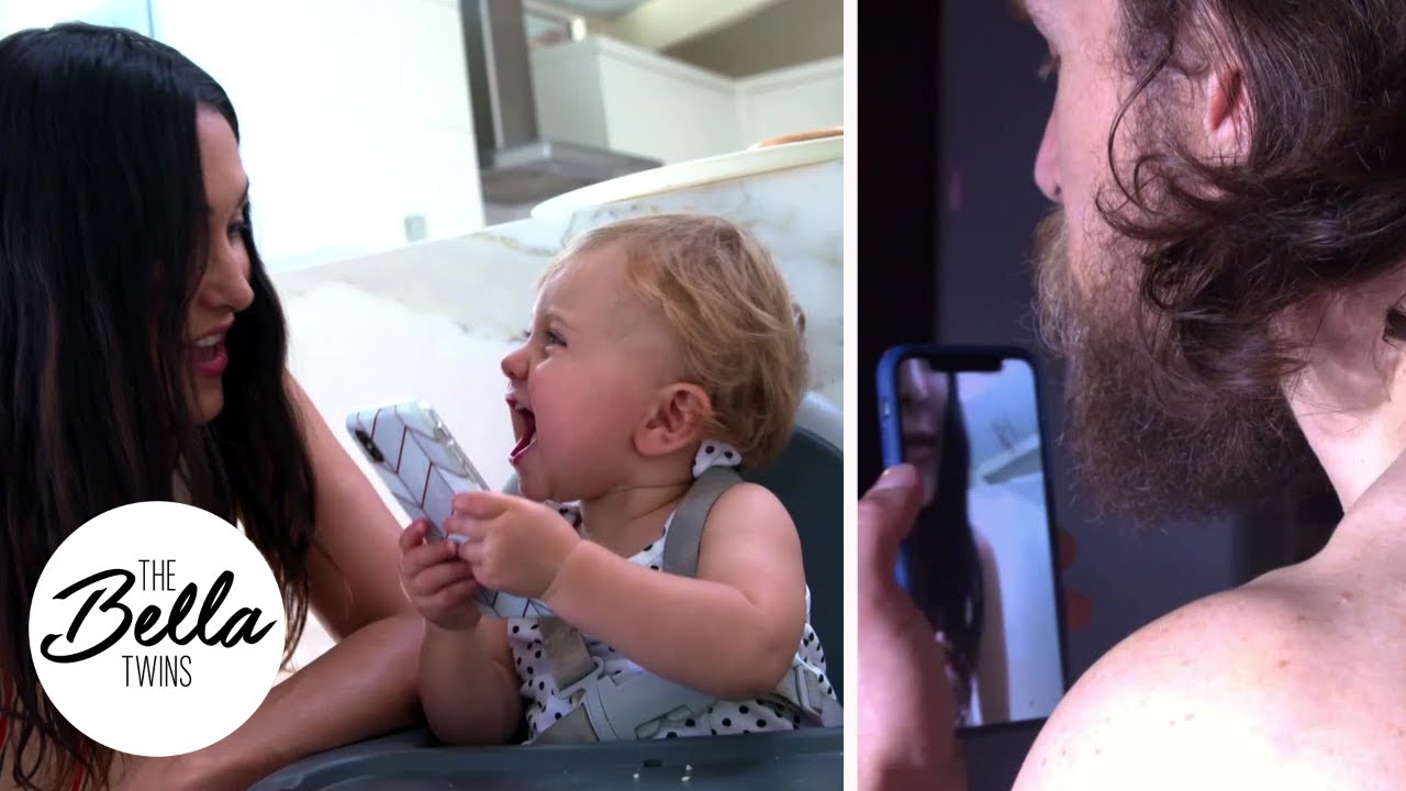 Birdie's FaceTime smooch session with Daddy!