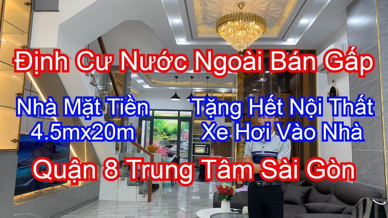 Nhà Mặt Tiền 4.5mx20m 2 Lầu Sân Thượng| Xe Hơi Vào Nhà| Sổ Hồng Riêng| Quận 8 Trung Tâm Sài Gòn