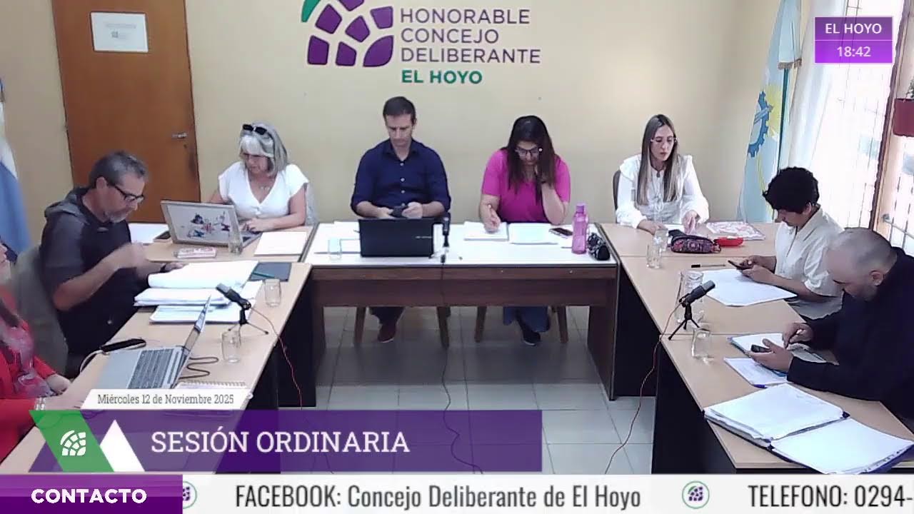 Emisión en directo del Concejo Deliberante de El Hoyo