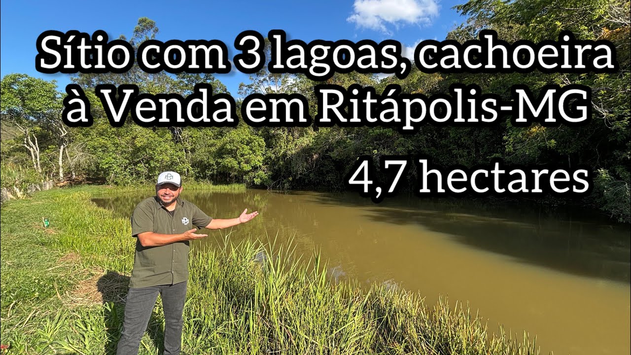 Sítio com 3 lagoas e cachoeira em Ritápolis – MG | 4,7 hectares de pura tranquilidade!