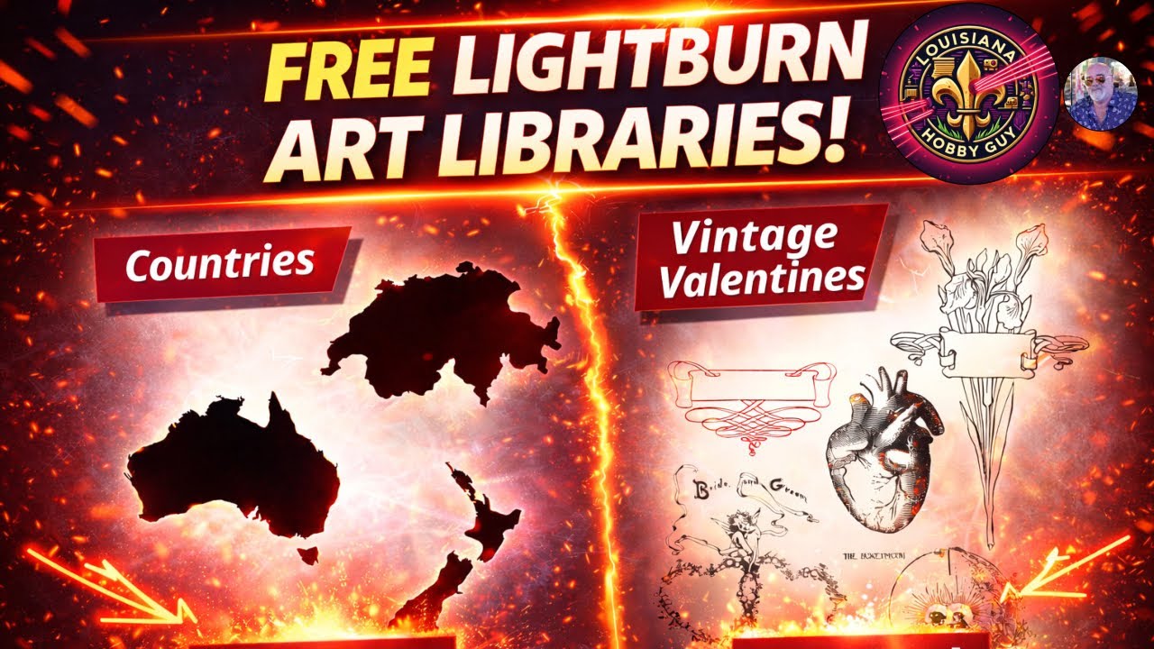 👍How to get FREE LIGHTBURN ART LIBRARIES and some quick tips!