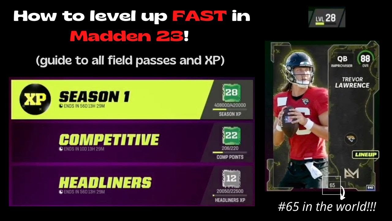 How to level up FAST in Madden 23! The 65th 88 overall Trevor Lawrence in the world (+bonus bundle)