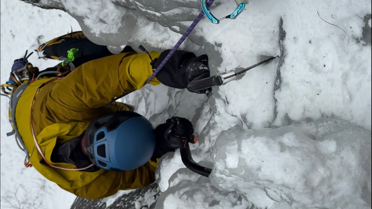 Repentance, Cathedral Ledge 01.19.26 | New Hampshire Ice Climbing #iceclimbing #mountains 