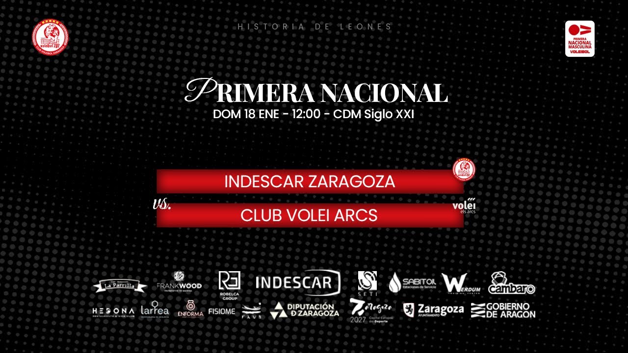 1ªM INDESCAR ZARAGOZA - CLUB VÓLEI ARCS