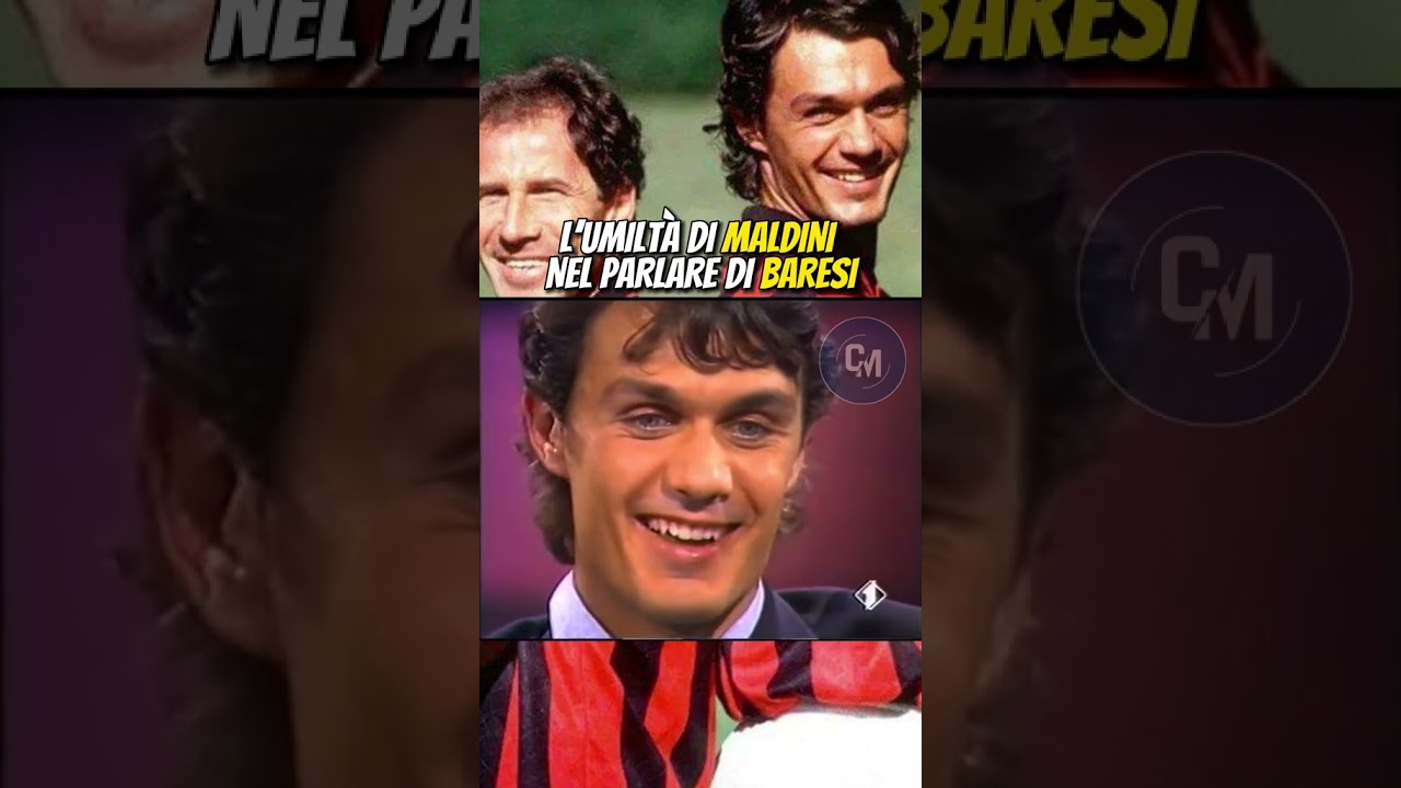 L'UMILTÀ DI MALDINI SU BARESI #calcio #goat #seriea #foryou #maldini #perte #foryou #baresi #milan