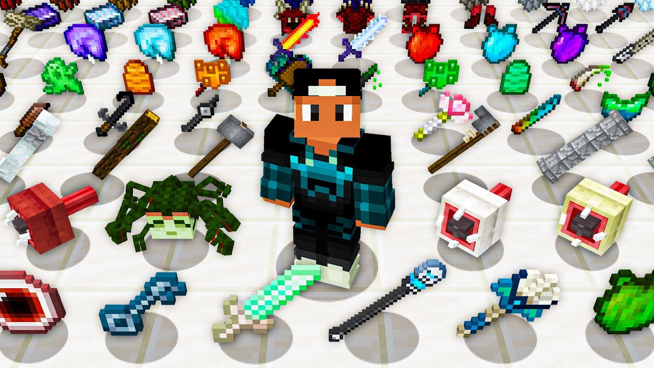 COLETEI TODOS OS ITENS LEND&Aacute;RIOS DO MINECRAFT