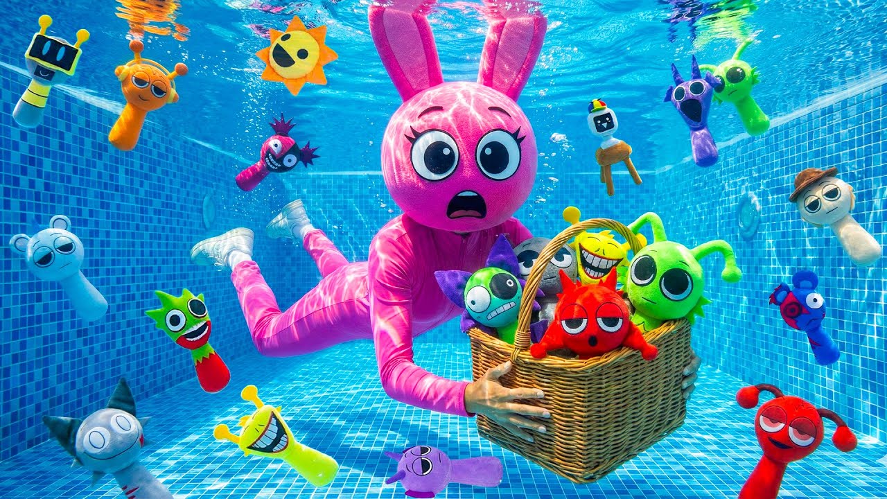 Pinki Found Sprunki In A Secret Abandoned Pool! 🌊👀