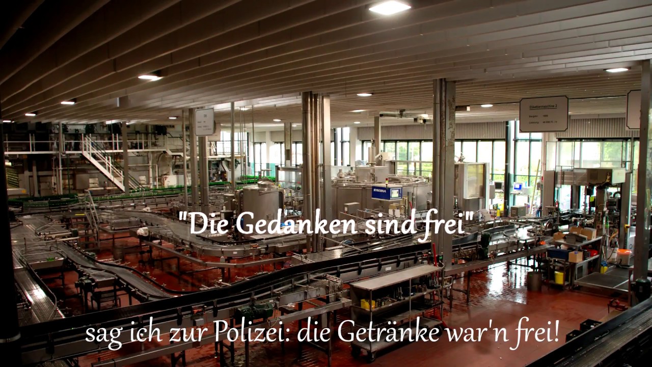 Die Getränke sind frei - ein Trinklied (auf der Melodie von 