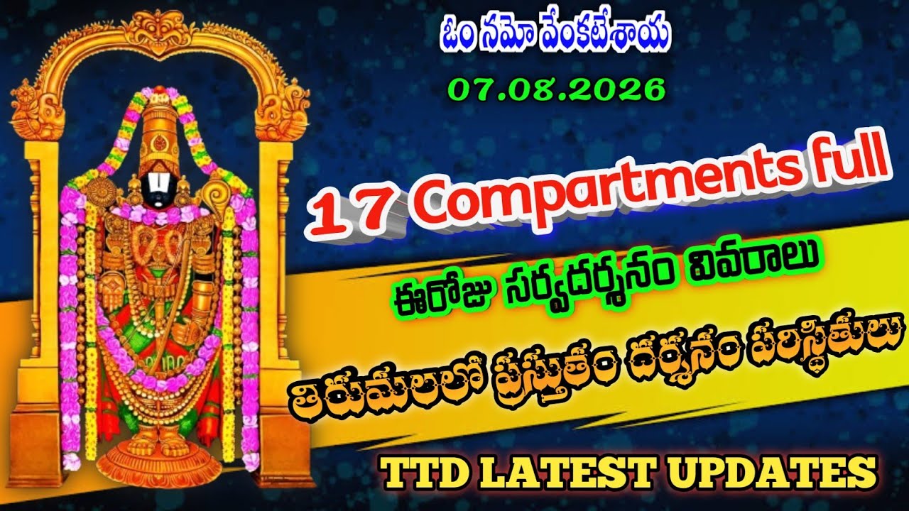 03 August 2026 | tirumala today updates | tirumala darshan updates today | ttd