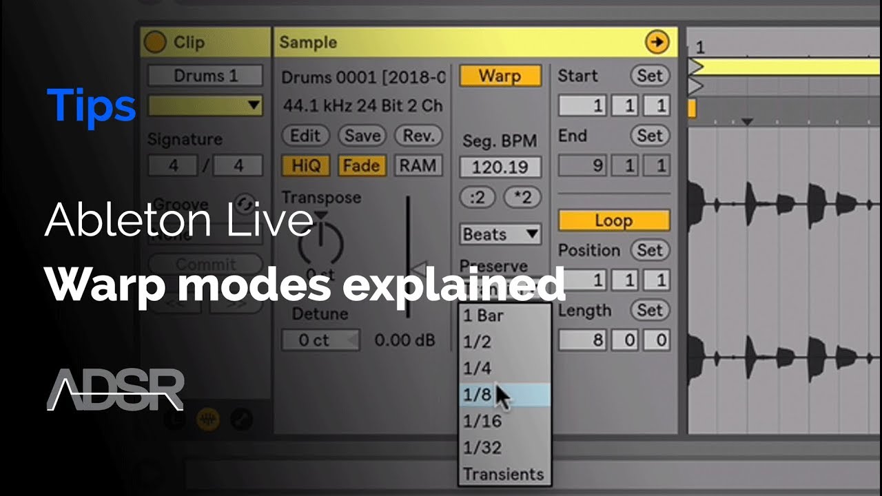 Ableton Live warp modes explained