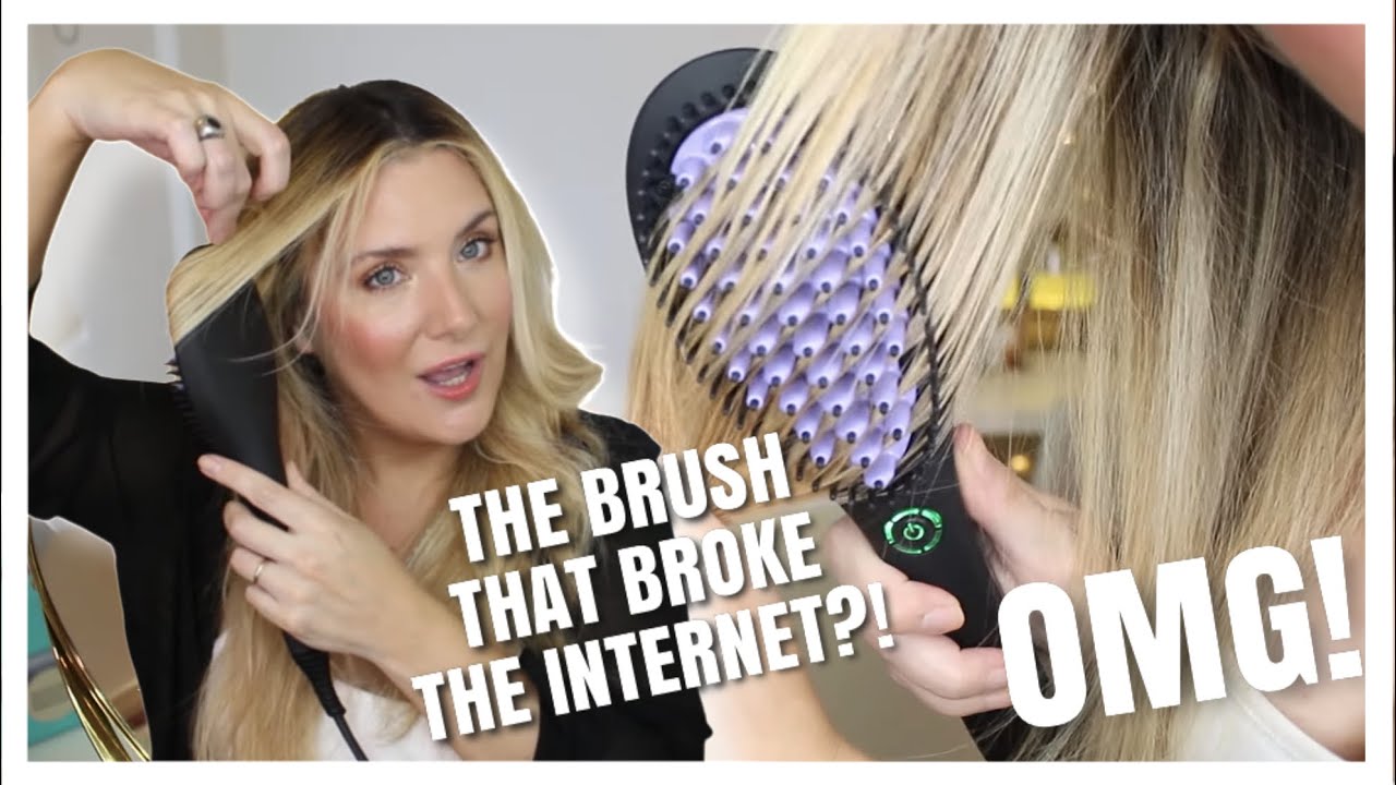 I TRY THE STRAIGHTENING BRUSH THAT BROKE THE INTERNET! 🤭 Worth the hype?