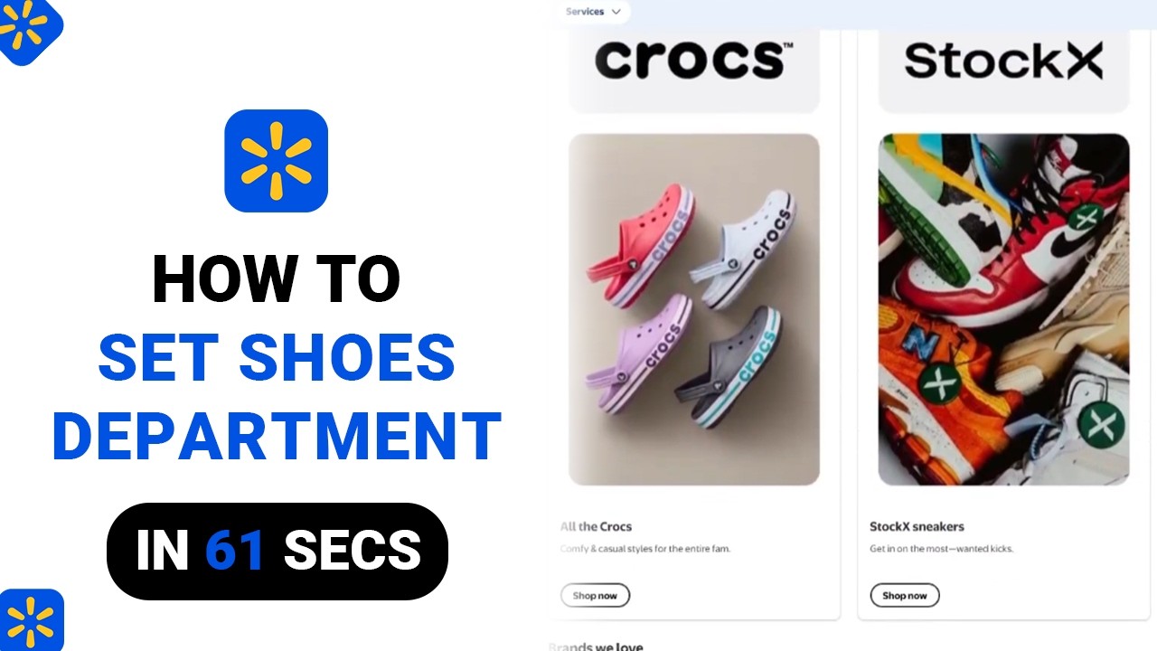 How to Set Shoes Department on Walmart [NEW]
