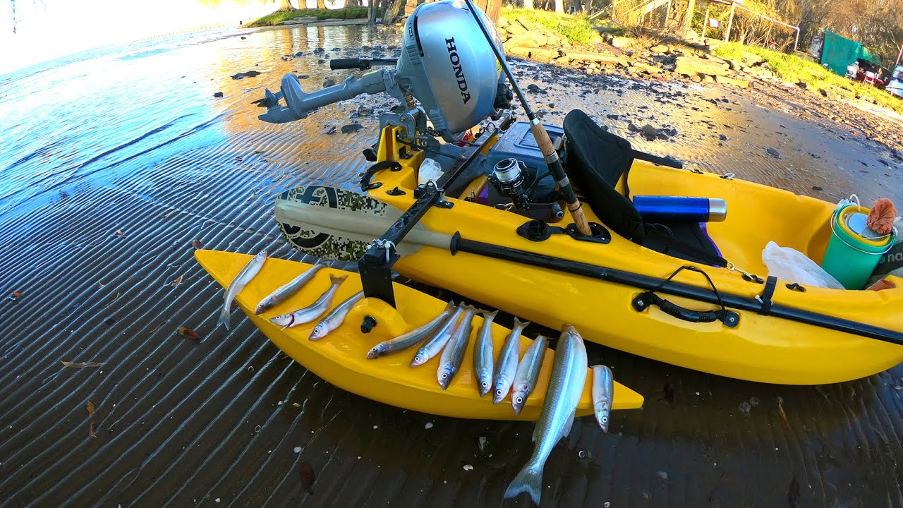 PESCA DE PEJERREY CON KAYAK MOTORIZADO! Cuales son las Ventajas?
