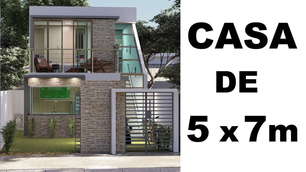 CASA PEQUENA DE 5 x 7 metros - COM SACADA #PequenasCasas