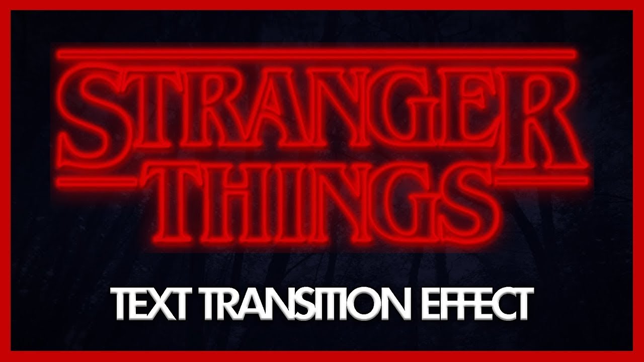 Stranger Things Text Zoom Transition (After Effects)