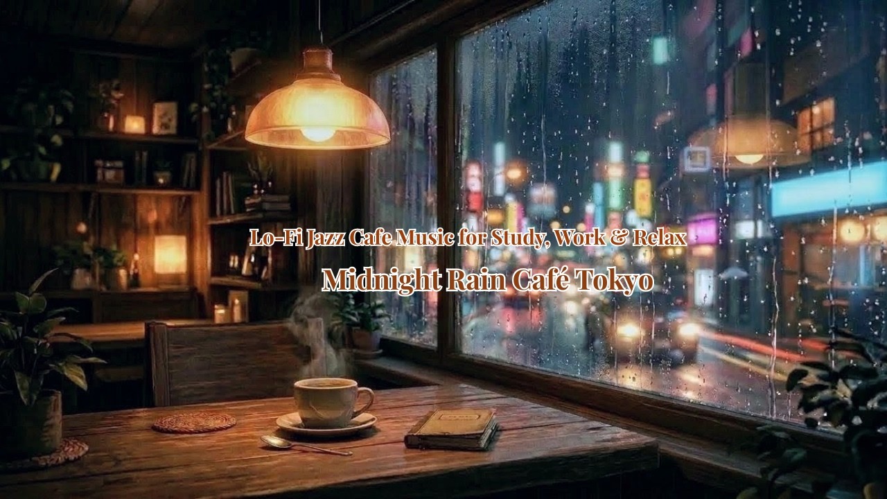 Lo-Fi Jazz Cafe Music for Study, Work & Relax ☕Midnight Rain Café Tokyo