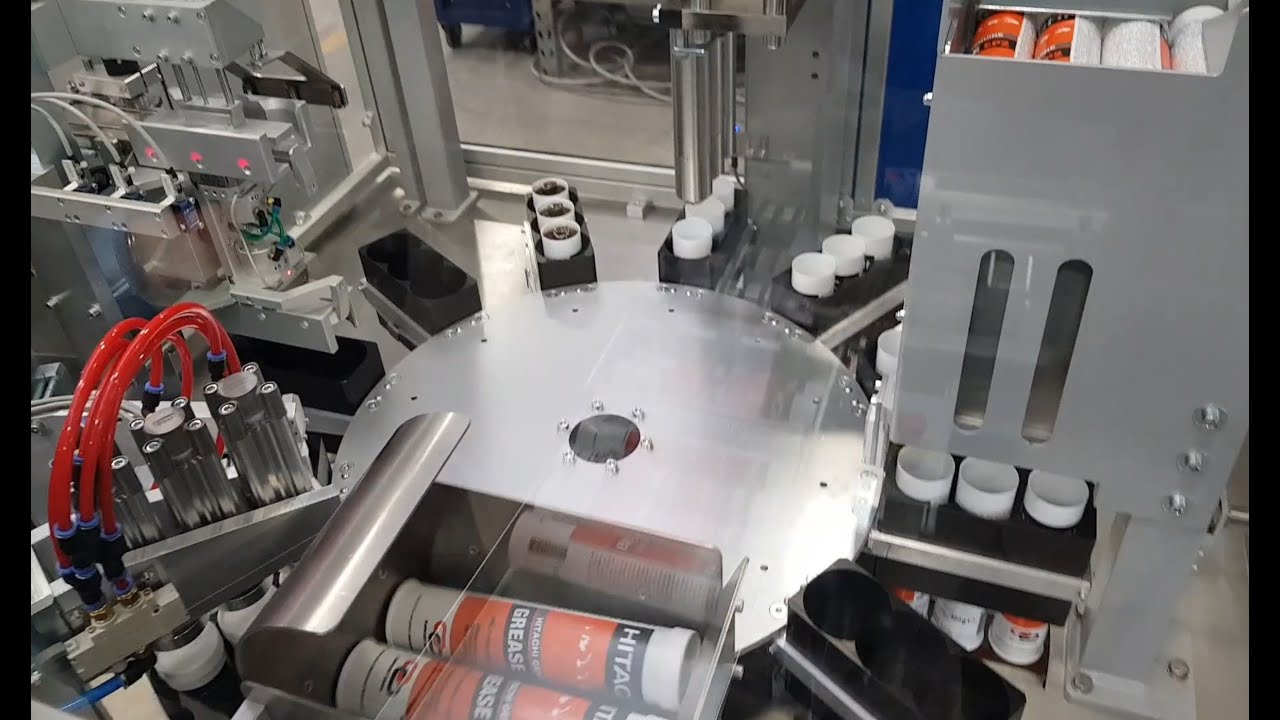 Fully automatic grease cartridges filling and packing line